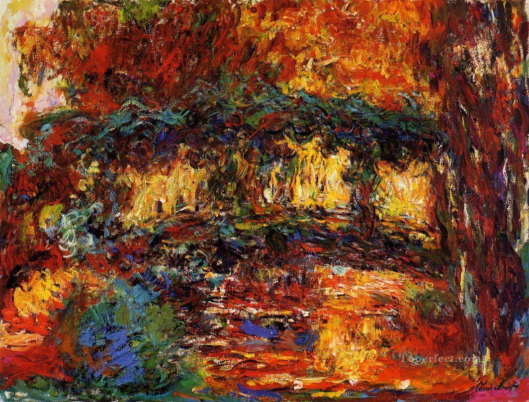 El Puente Japonés II Claude Monet Impresionismo Flores Pintura al óleo